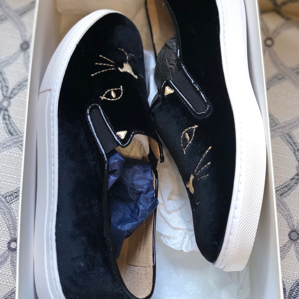 Charlotte Olympia Kitty Slip On Sneakers - Picture 2 of 5